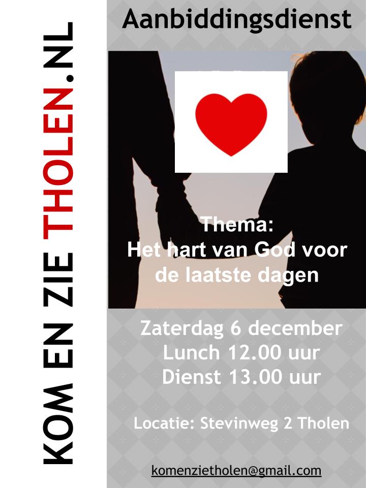 zaterdag 6 december, aanbiddingsdienst